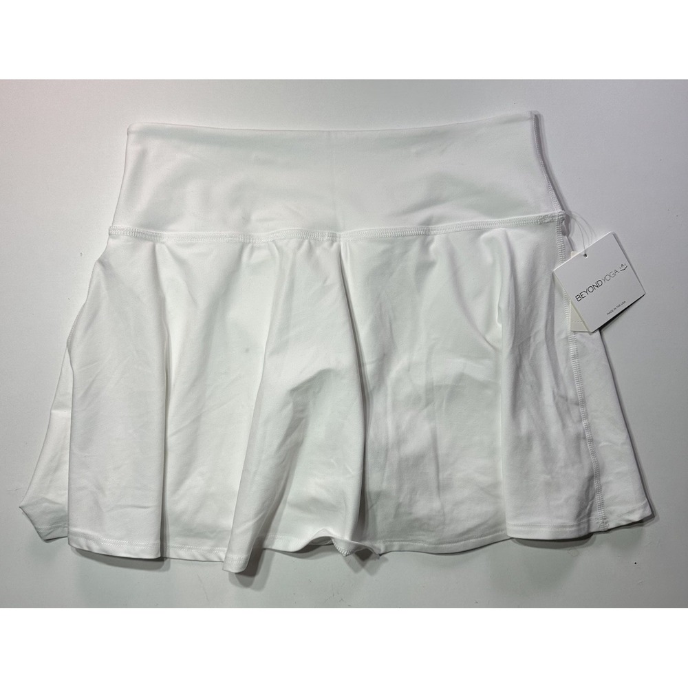Beyond Yoga Womens XL Spacedye Movement Skirt‎ Cloud White Skort NEW USA Made